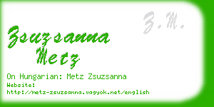 zsuzsanna metz business card